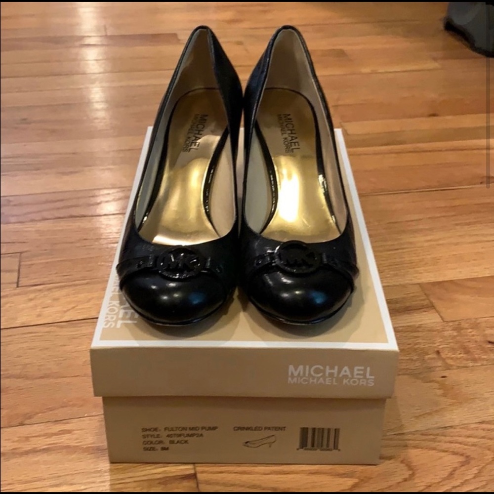 Michael Kors Black Patent Leather Heels